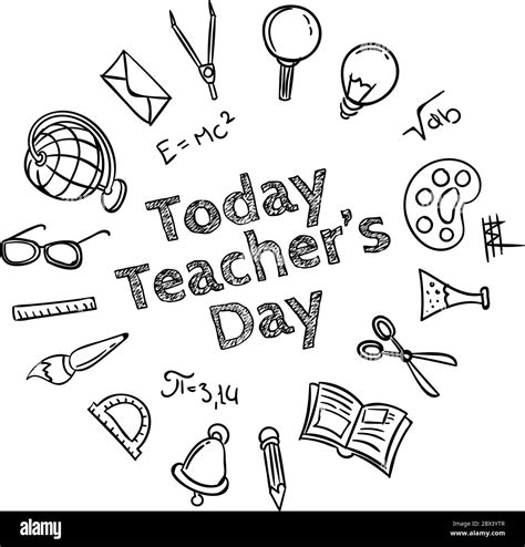 Teachers Day Clipart Black And White