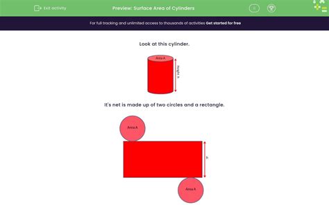 Find The Surface Area Of A Cylinder Worksheet Edplace