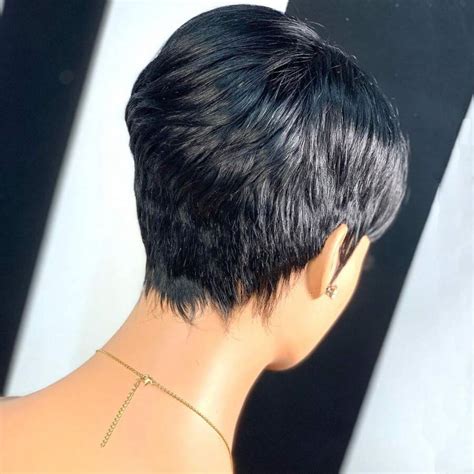 Pixie Wigs Cabelo Humano Para Preto Curto Pixie Cut Peruca Para