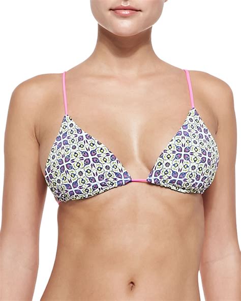 Basta Surf Reversible String Bikini Top In Blue Lyst