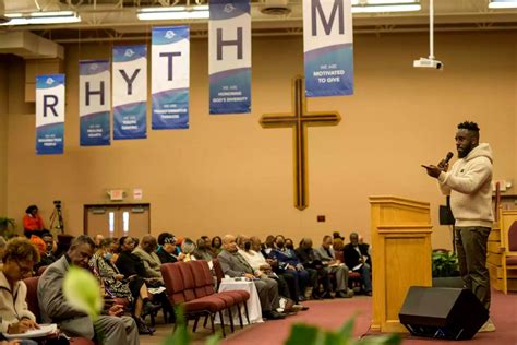 Black Preacher Preaching In Church