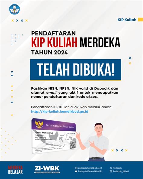 Pendaftaran Kip Kuliah Merdeka Tahun 2024 Telah Dibuka Ayo Segera Daftar Kemahasiswaan