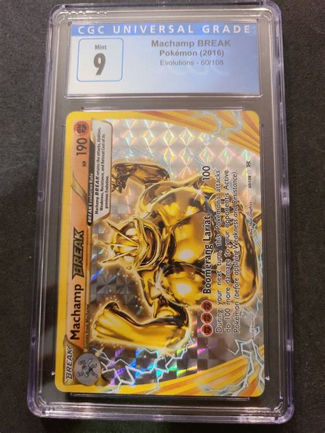 CGC 9 MINT Machamp Break XY Evolutions Pokemon Card 60 108 Values MAVIN