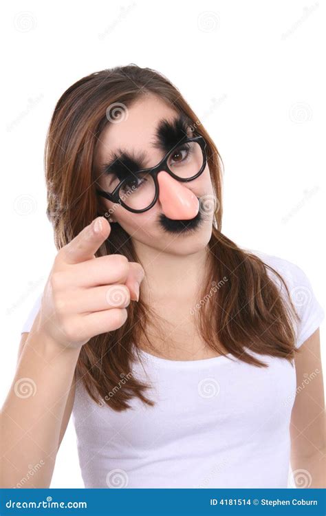 Girl with Disguise stock photo. Image of teen, attractive - 4181514