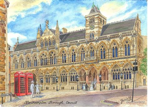 "Guild Hall, Northampton, UK" by sketchartistjt | Redbubble