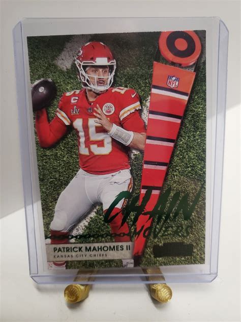 Panini Contenders Patrick Mahomes Chain Movers Green Parallel