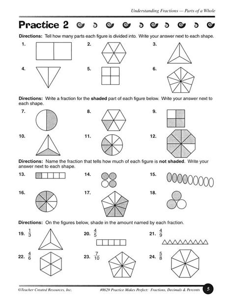 Practice Makes Perfect Fractions Decimals And Percents Grade 4
