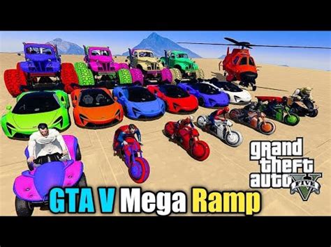 Gta V Mega Ramp Challenge Gta V Spiderman Hulk Venom Sponge Bob