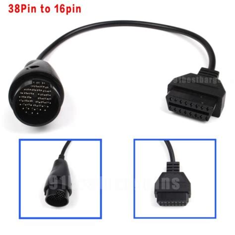 38pin Obd1 16pin Obd2 Diagnose Adapter Stecker Mercedes W124 W202 W210 0b10 Ebay