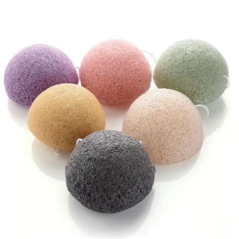 Eco Friendly Biodegradable Natural Konjac Facial Sponges For Gentle