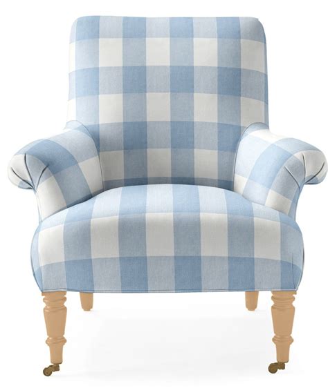 Blue Gingham Love Once Again My Dear Irene Sitting Chair Chaise