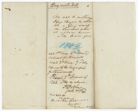 Florida Memory Draft Of An Act To Authorize James Bryan To Establish