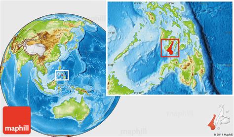 Physical Location Map of Negros Oriental