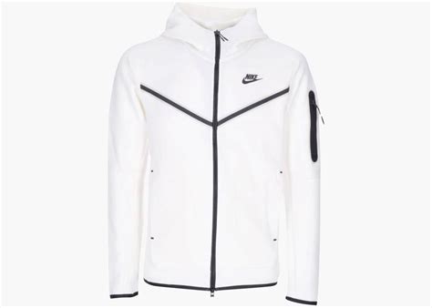 Nike Tech Fleece Hoodie White/Black | Hype Clothinga