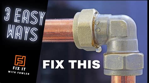 FIX LEAKING COMPRESSION PIPE FITTING Pipe Leak YouTube