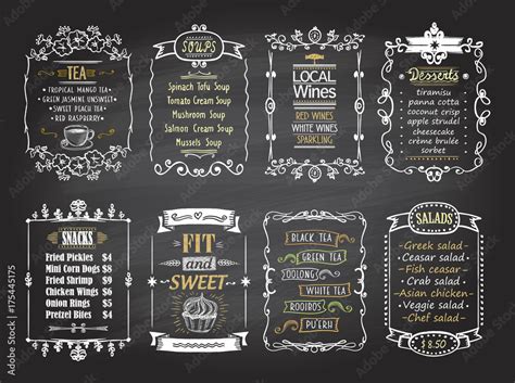 Menu Chalkboard Design