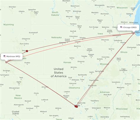 Flights From Montrose To Chicago Mtj To Ord Flight Routes