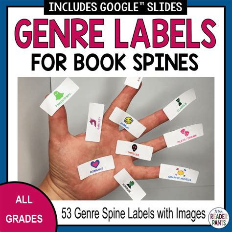 Library Genre Spine Labels 53 Book Labels For Library Genrefication