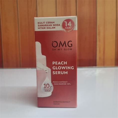 Jual OMG Oh My Glow Peach Glowing Serum 20ml Serum Pencerah Shopee