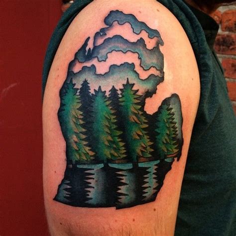 43 Spectacular State Of Michigan Tattoos Tattooblend