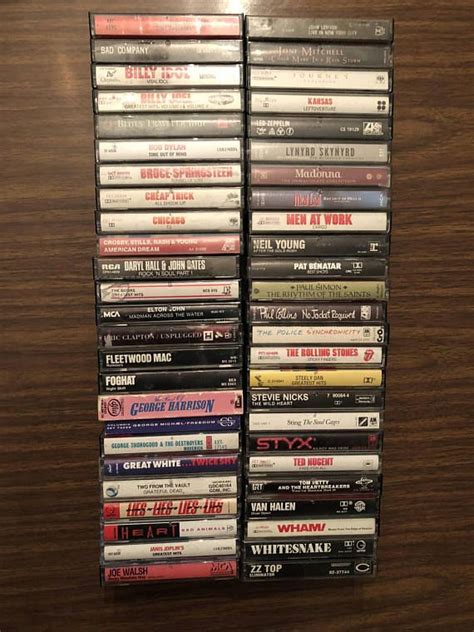 Classic Rock Cassette Tape Collection | Etsy | Cassette tapes, Classic ...