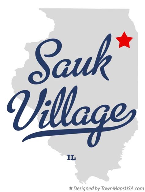 Map of Sauk Village, IL, Illinois