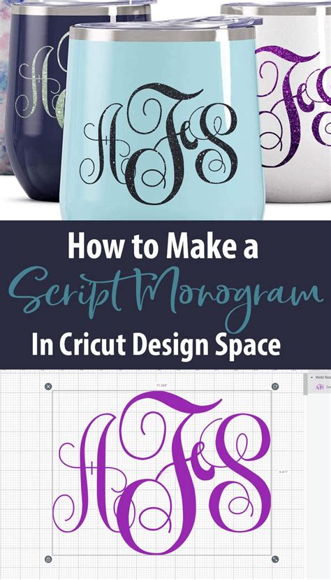 How To Make A Monogram In Cricut Design Space Script Monogram