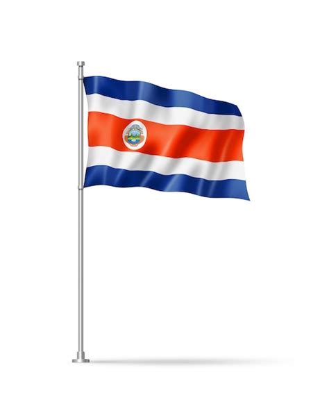 Premium Photo Costa Rican Flag Isolated On White