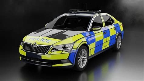 3D model Skoda Superb UK Police VR / AR / low-poly | CGTrader