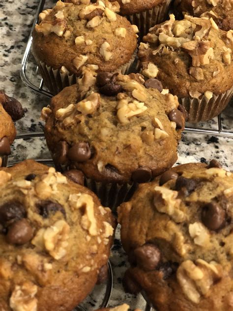 My banana nut muffins with chocolate chips! : r/FoodPorn