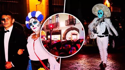 Poblanos Atiborran El Centro Hist Rico Y Disfrutan Del Desfile De Calaveras