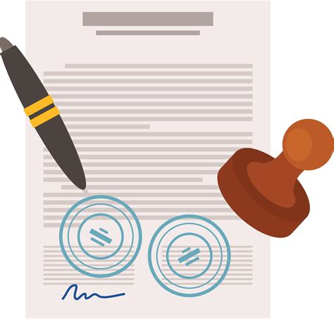 Vector Image Of A Signed Contract 22709614 Vector Art At Vecteezy