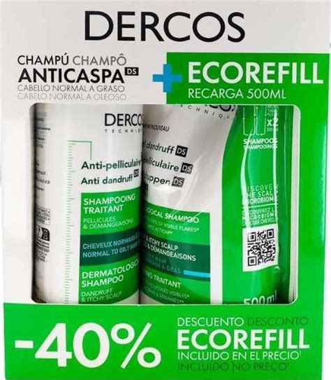 Vichy Dercos Champ Anticaspa Regulador Cabello Normal A Graso Pack