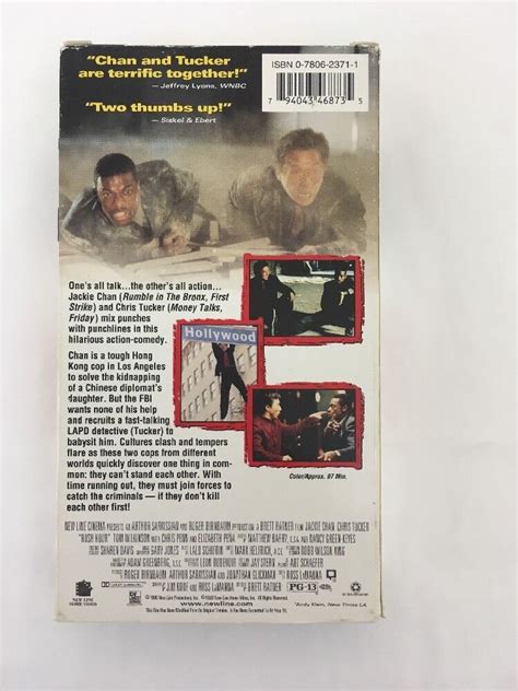 Rush Hour Vhs 1999 Jackie Chan Chris Tucker Comedy 794043468735 Ebay