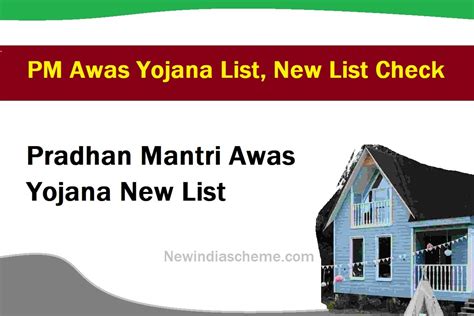 Pradhan Mantri Awas Yojana List 2023 Archives New India Scheme