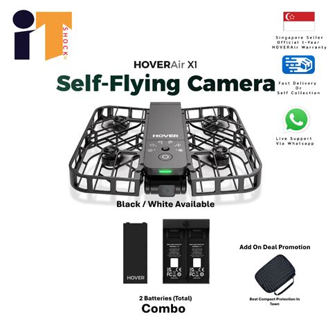 Hoverair X Pocket Sized Self Flying Camera Drone Combo Hover