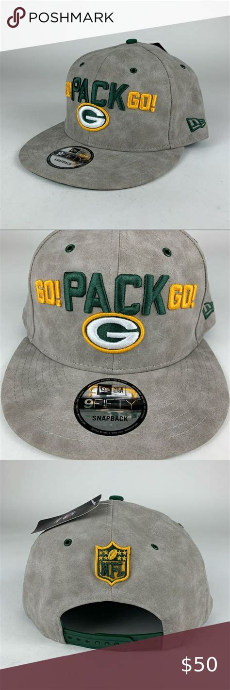 Green Bay Packers NFL Leather New Era SnapBack Hat | New era snapback ...