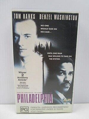 Philadelphia Tom Hanks Denzel Washington VHS Tape Video Movie PG