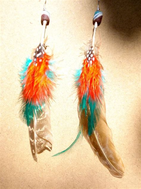 Gorgeous Hippie Boho Feather Earrings By Clairehaney On Etsy 11 50