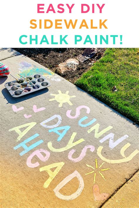 DIY Sidewalk Chalk Paint Recipe Sidewalk Chalk Sidewalk Chalk