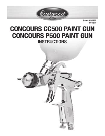 Eastwood Elite P Primer Hvlp Paint Gun Instructions Manualzz