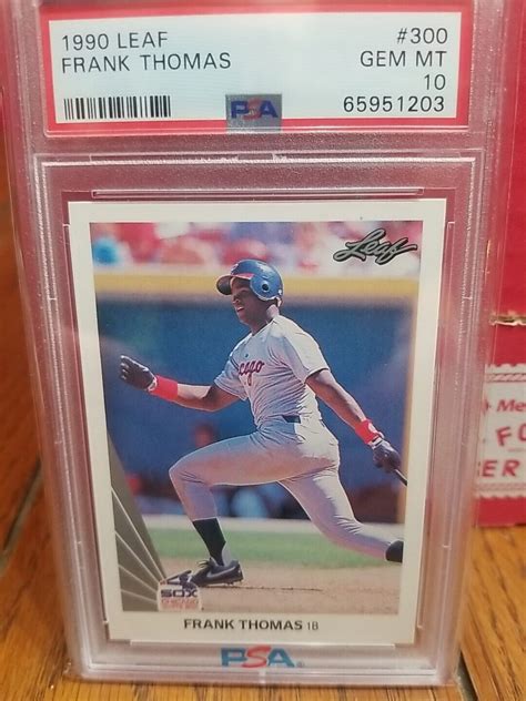 Leaf Frank Thomas Psa Big Hurt Rookie Ebay