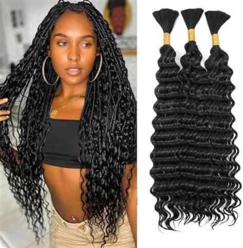 Amazon Human Braiding Hair For Boho Knotless Braids Bulk 16Inch