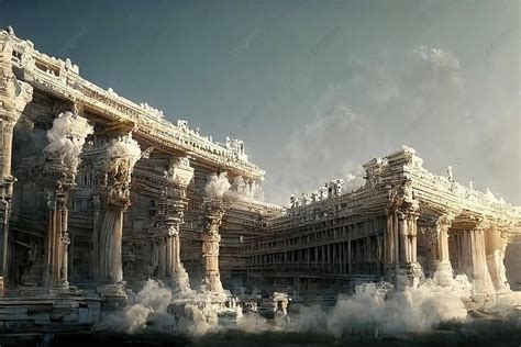 latar belakang arsitektur romawi kuno seni digital ilustrasi  latar