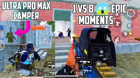 1 Vs 8😱 Lit Lobby Epic Moments Killed By A Ultra Pro Camper Must