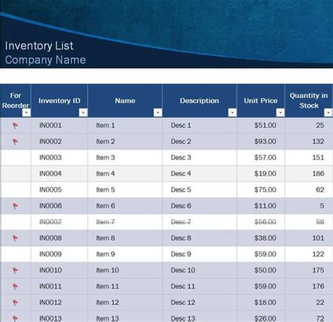 35+ FREE Inventory List Templates in Excel