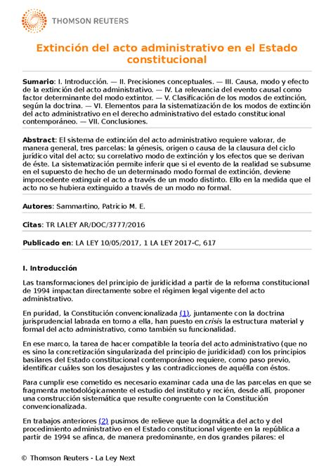 Documento Extinción del acto administrativo en el Estado constitucional