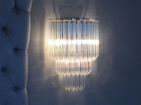 Subtle Sophisticated Bedroom Wall Light Made From Glass Rods With