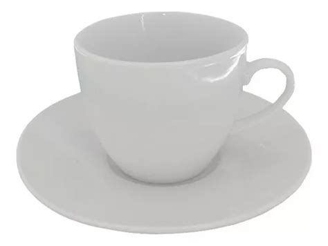 Set X Jarro Mug Taza Con Plato De Ceramica Ml