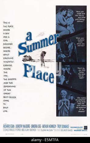 summer place troy donahue sandra dee  stock photo alamy